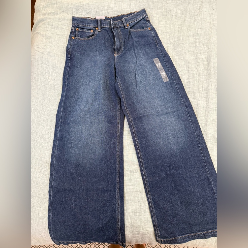 GAP Blue Flare Wide Leg Jeans